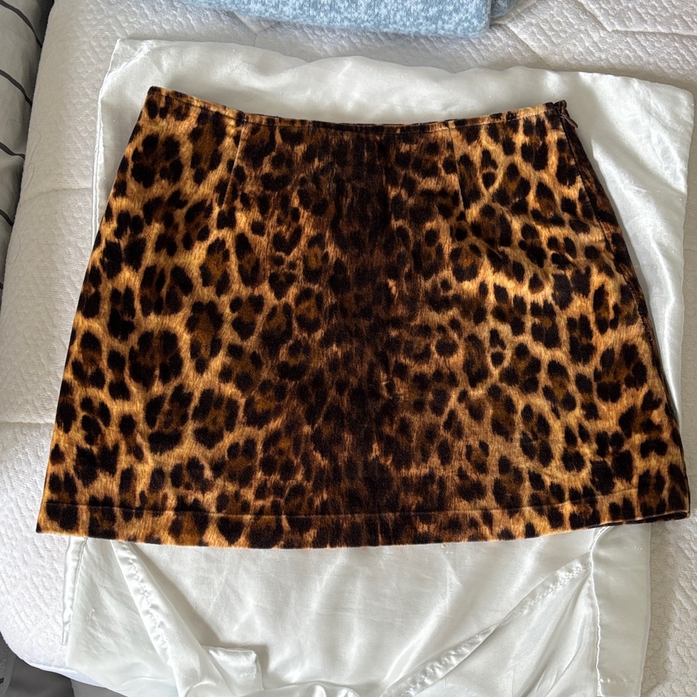 Moschino Jeans Leopard Print Mini Skirt
